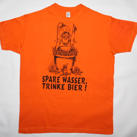 T-Shirt „Spare Wasser, trinke Bier!“